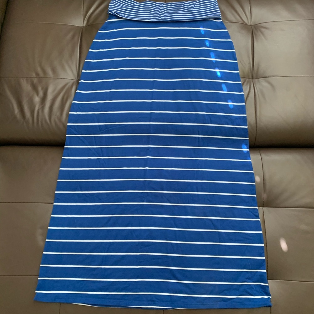 Blue Striped Skirt